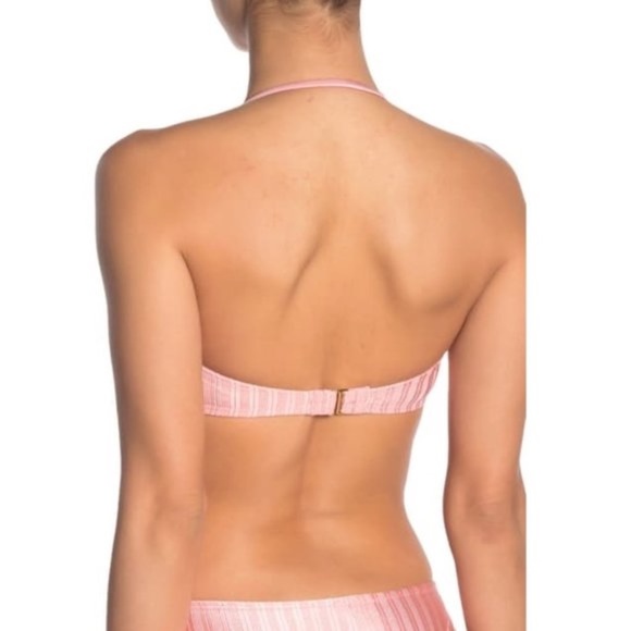 The Bikini Lab Luster Ribbed Bandeau Bikini Top - Picture 2 of 6